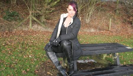 Maria's Black Leather Thigh High Boots on the Bench 1 (1920x1080)