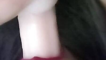 HORNY AND SUCKING DILDO