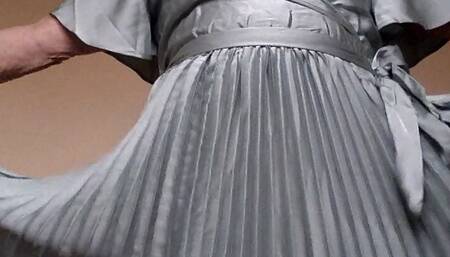Playing in my pleated Dress