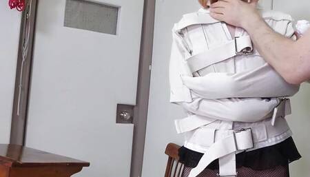 Anal crazed sub gagging during anal