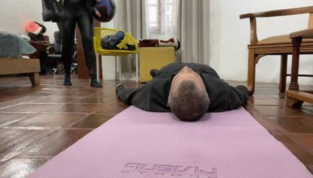 Milah Arches sexiest face sitting in pantyhose