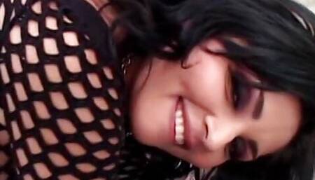 Curvy brunette gets pussy licked and penetrated by big black cock