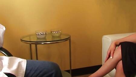 Sweet German teen loves eating her doctor's cum after a checkup