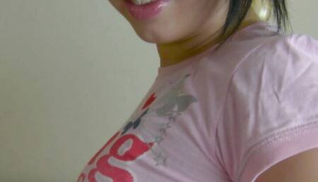 Cute teen with black hair enjoys sex massage