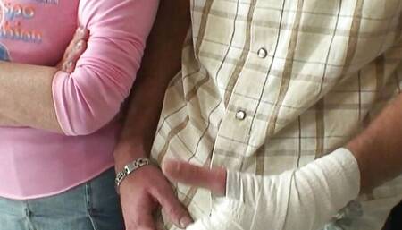 Old hairy mother inlaw spreads legs for huge dick