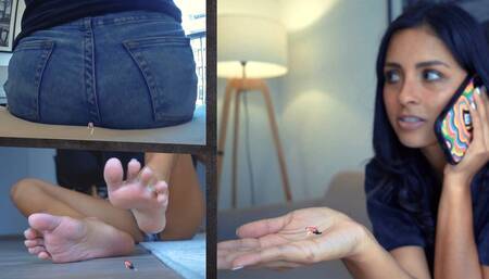 TOYING WITH THE TINY MAN - Giantess - Enola