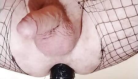 Femboy Sissy Whore Rides a Big Black Cock Dildo