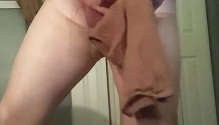 Suntan Pantyhose Cumshot #1