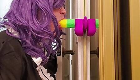 SometimesNiki maid practicing on dildo