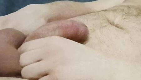 Thic bear cums in the morning dick balls belly nipple