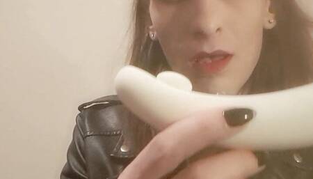 Horny Trans Girl Happily Rides Toy