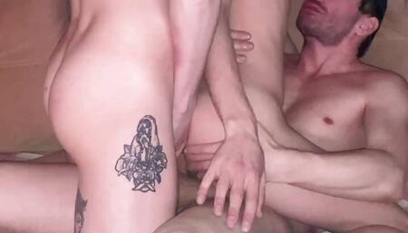 #269 : Guys double cock anal athletic twink with their huge cocks bringing him to anal orgasm