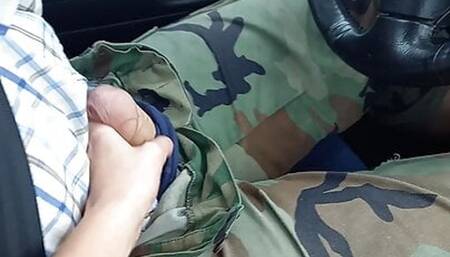In the car