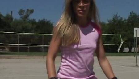 Kelly Brooks sucks this guys massive prick