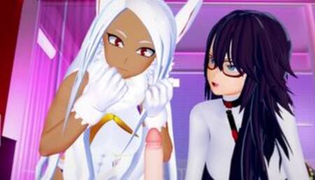 My Hero Academia Rumi x Midnight Threesome POV Hentai