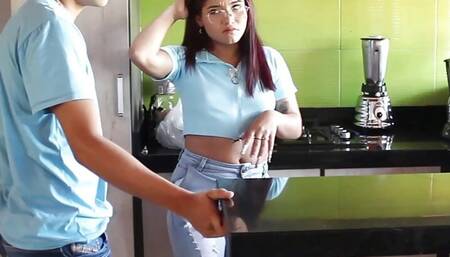 While my stepbrother has fun with his girlfriend, his best friend fucks my pussy - Porn in Spanish