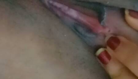 Shiny's hairy tasty pussy masturbate