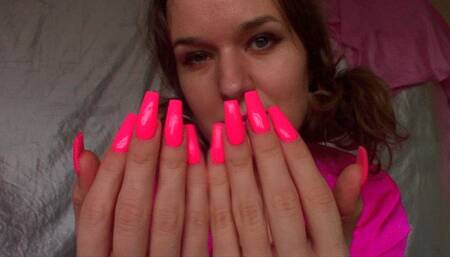 Worship Long Pink Nails JOI