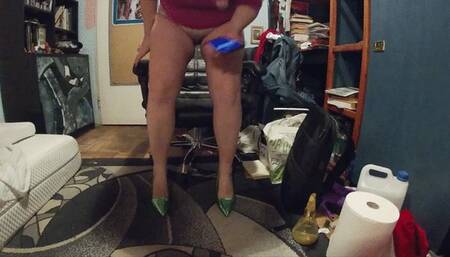 Dangling my new high heels