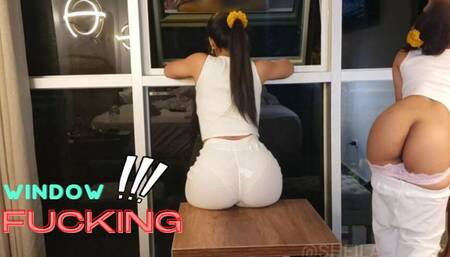 Penetrating my stepsister in the window