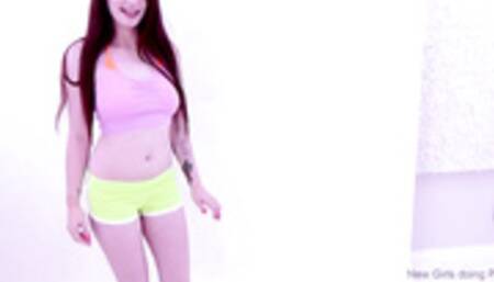 Young Red Head with Braces gives Blowjob at audition