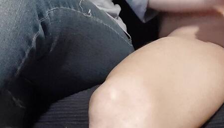 Handjob in the couch