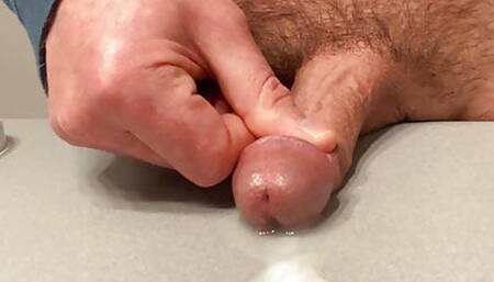 Rubbing cock for hot cumshot