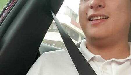 I get horny inside the uber and the driver touches my dick