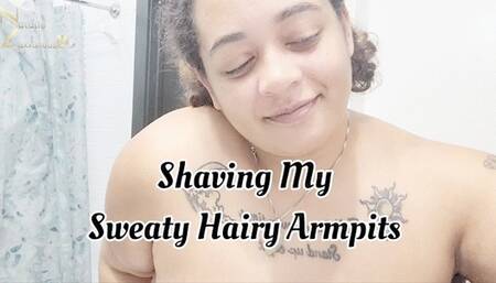 Shaving my Sweaty Hairy Armpits