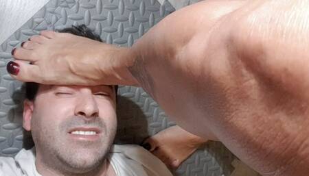 Fbb muscle milf stepmom huge feet bbw barefoot punishment humiliation big calves worship slave training muscular legs big foot slapping face with soles sexy thick veins  powerfull foot smash his sissy slave !