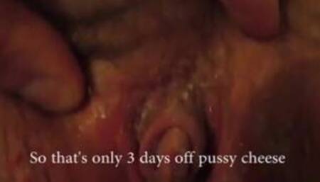 Fette behaarte stinkende ungewaschene Smegma-Muschi