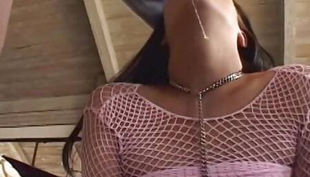 Gorgeous babe likes it when she gets her juicy pussy fucked hard by a huge pole