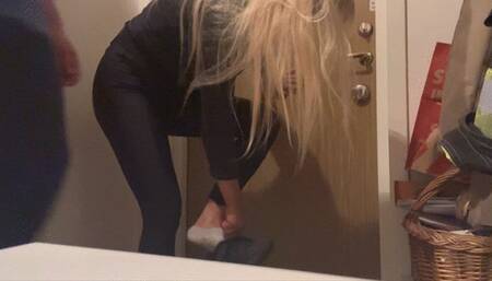 Long spanking in diffrent in different environments with different tools Laundry room balcony kitchen