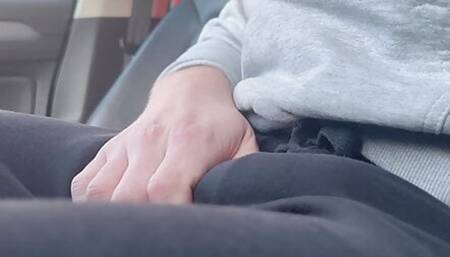 Wank in car
