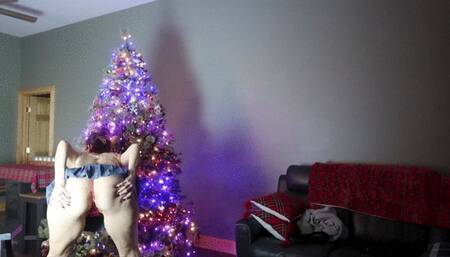 Christmas Clench  jean skirt pov 3