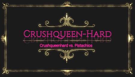 Stefy crushing pistachios food in sexy nylons and different hard soled sandals and heels