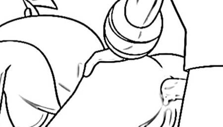 Sketch of penetrating a tight ass hot comic