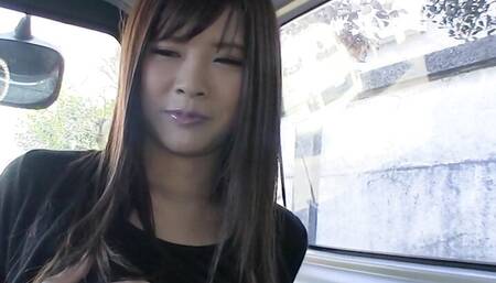 Japanese girl Mio Arisaka public masturbating in car uncensored.