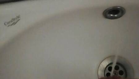 I get horny and cum in a public toilet.