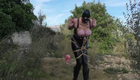Titslave Eva - Cruel Predicament Breast Bondage Walk - The Challenge gets harder- Part 2 mp4 HD