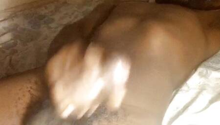 Masturbation twice cumshort while moaning African black cock