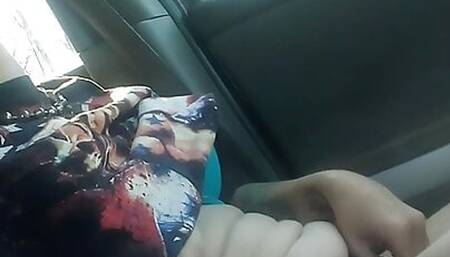 Parking lot masturbation with vodka bottle