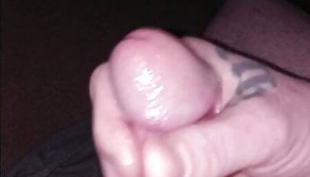 Stroking and busting a quick nut before bed