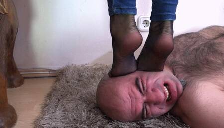 ROSALINA - Jeans And Nylon Socks - INHUMAN Trampling And Facestanding 720p