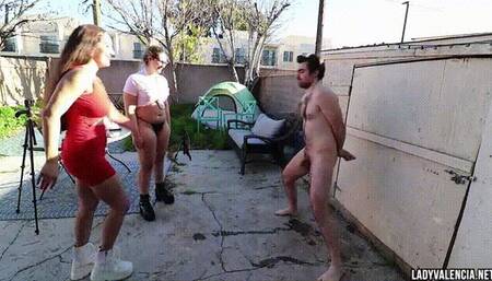 Backyard Boot Ballbusting