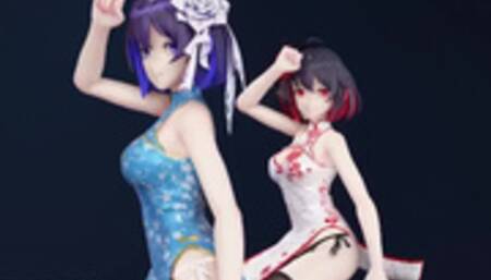 【R18-MMD】LTDEND's Honkai Impact 3rd Seele & Viliona - Chocolate Dream 红蓝配色旗袍 希儿