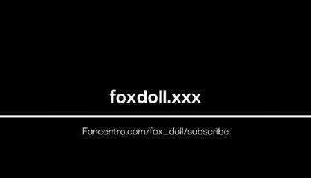 fox_doll Inserts Fox Tail Butt Plug Into Virgin Asshole