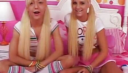 Clit teasing teen licks pussy