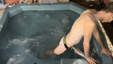 Hot Tub Stroke and Cum - CC Solo
