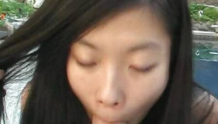 Hot Asian Leandra Lee likes cock in her mouth